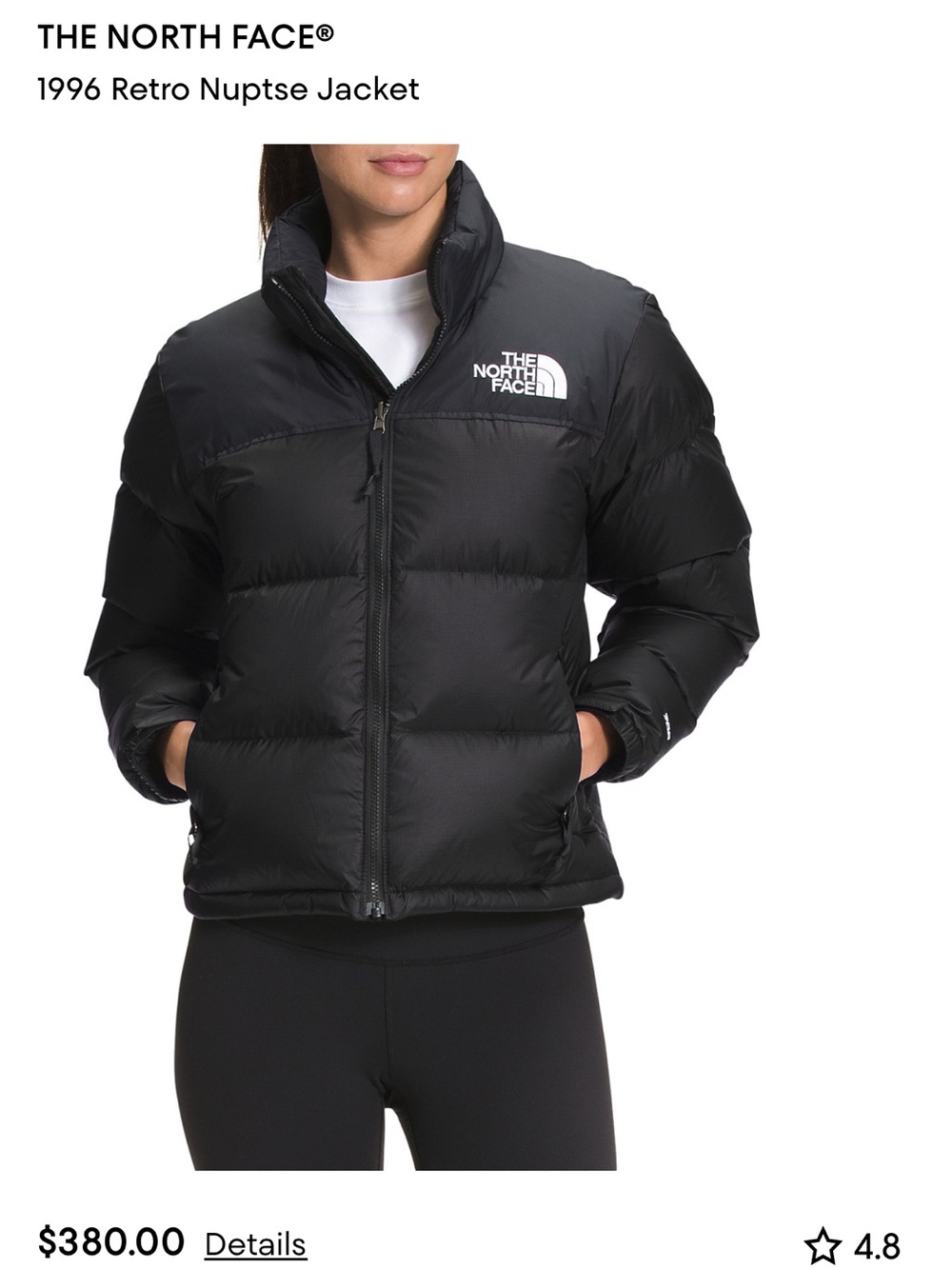 The North Face Black 1996 Retro Nuptse Puffer Jacket